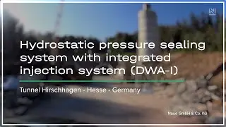 Tunnel construction   Hydrostatic pressure sealing system with integrated injection system DWA I