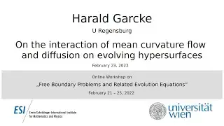Harald Garcke - On the interaction of mean curvature flow and diffusion on evolving hypersurfaces