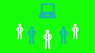 Data network connect icon green screen | animated icon green screen