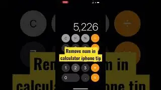 How to remove number in iphone calculator #short