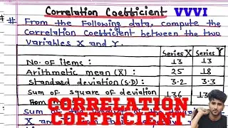Correlation Coefficient|| correlation coefficient between two variables|| Statistics by Arya