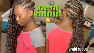 Waterfall Lemonades on 4c Hair | Braid School Ep. 11