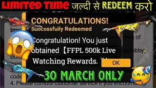 FREE FIRE REDEEM CODE 😍 TODAY 30 MARCH REDEEM CODE FREE FIRE 😱 | FF REDEEM CODE TODAY 30 MARCH ☠️ ||