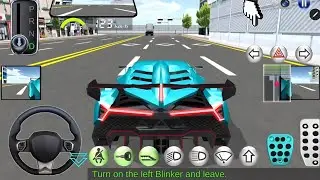 Lamborghini Baby Blue Color All Super Car Parking in Garage & Ramp Driving 3D Driving Class