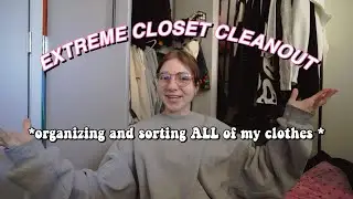 EXTREME CLOSET CLEAN OUT + going through ALL of my clothes! spring cleaning 2023 closet organization