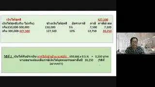 คำนวณภาษีเงินได้บุคคลธรรมดาข้อ 5และ 6