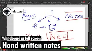 Inkscape - Whiteboard with handwriting in full screen