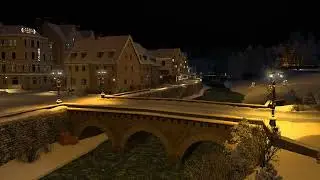 American Truck Simulator Winter Wonderland Town Square