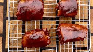 Competition style chicken thighs