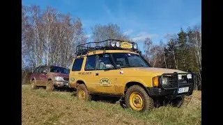 LR Discovery Camel trophy - retro offroading with friend