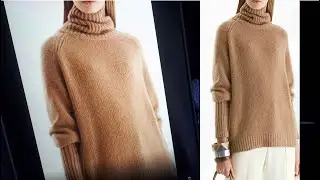 СУПЕР 🔥 Эффектный свитер спицами с высоким воротом от Ralph Lauren связать под силу рукодельницам #2