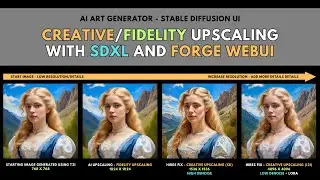 Creative/fidelity upscaling with SDXL | Forge WebUI