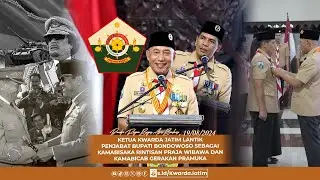 Ketua Kwarda Jatim Lantik Pj.Bupati Bondowoso Sebagai Kamabisaka Rintisan Praja Wibawa dan Kamabicab