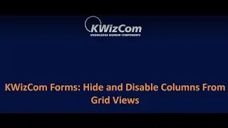 KWIZ Column Permissions App: Hide disable columns from the Grid view