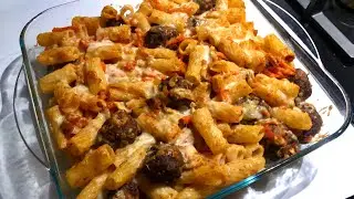 Макароны с фрикадельками и овощами 🍲