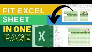 EXCEL PAGE SET-UP TO FIT IN ONE PAGE BEFORE PRINTING