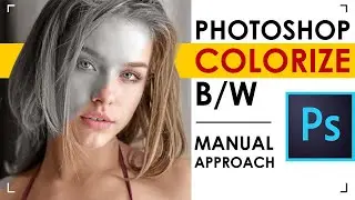 How to Colorize Black White Photo - Manual Colorization in Photoshop