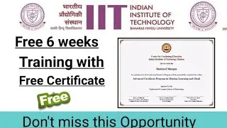IIT BHU Free Online training With Free Certificate | Specially For Engineering Students |LearnSkills