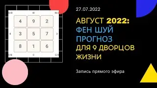 Август 2022: Фен Шуй прогноз для 9 Дворцов Жизни (по году рождения)