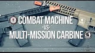 Multi Mission Carbine vs. Combat Machine SR Series Airsoft AEGS - AirSplat on Demand