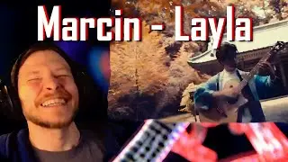 Marcin - Layla on One Acoustic Guitar - YOUNG MAN REACTS