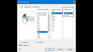Inventor - Create Key Selection Columns for Content Center