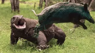 VARAN IS IN ACTION! Komodo Dragon vs Buffalo Horse Wild Boar Monkey and Deer