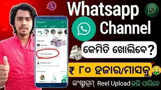 How to create WhatsApp channel odia | WhatsApp channel kaise banaye | WhatsApp channel earn money