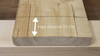LIGNOLOC® F60 - Edge distances specified in Eurocode EC5