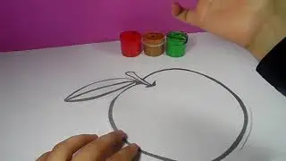 An apple with thumb printing