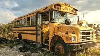 Abandoned School Bus Restoration | Full Rebuild in POV (1978 Yellow Bus)