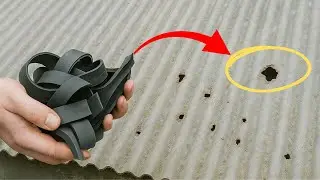 Fix a Leaking Roof Fast! Secret Old Tyre Trick You Won’t Believe!