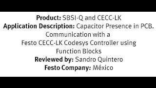 SBSI - Capacitor Presence in PCB Codesys