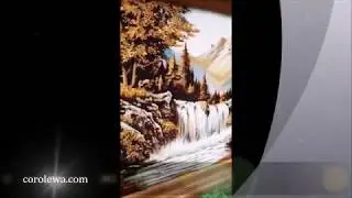 Картина из янтаря - Река с горы (арт.2723)