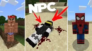 NPC IN MINECRAFT PE – ADDON REVIEW