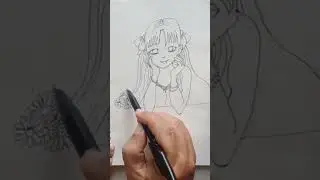 Drawing anime girl