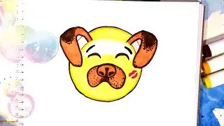 Как Рисовать Эмоджи Снэпчат ♥ HOW TO DRAW THE DOG EMOJI - SNAPCHAT