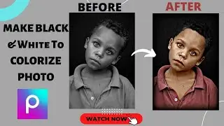 How to convert black and white photo to color in mobile| Colorize B & W Photo #picarts_editing