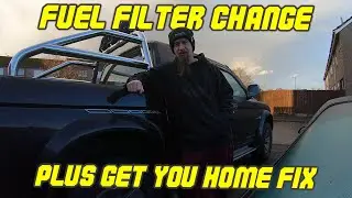 Changing the fuel filter on a Mitsubishi L200 K74 + Get you home fix