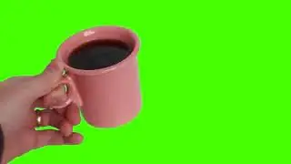 Drinking Coffee Greenscreen Free Copyright