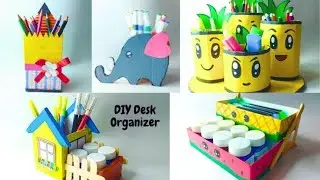 5 Amazing Desk Organizer | How to Make Desk Organizer | Desk Organiser |  #deskorganizer #diycraft