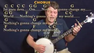Across the Universe (The Beatles) Banjo Cover Lesson with Chords/Lyrics - Capo 2nd