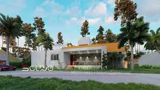 farmhouse bungalow walkthrough animation #3dcurio #walkthrough