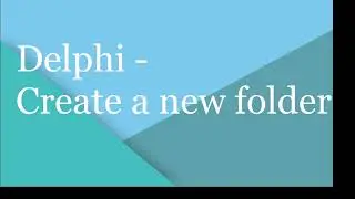 Delphi - Make a folder