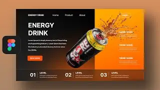 Energy Drink  Landing Page | Figma Tutorial