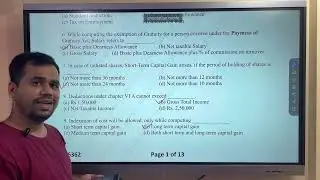 TYBCOM Direct Tax OBJECTIVES 2023 #tybcom #directtax