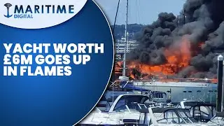 Yacht worth £6m goes up in flames