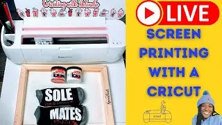 LIVE: SCREEN PRINTING WITH A CRICUT: FIVE BELOW COUPLES' SOCKS
