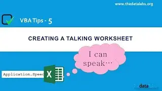 VBA Tips #5 - A Talking Worksheet
