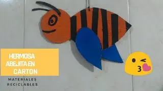 Como hacer una ABEJITA en cartón reciclado